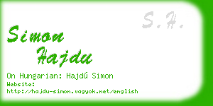 simon hajdu business card